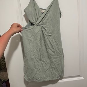 Green cutout mini dress